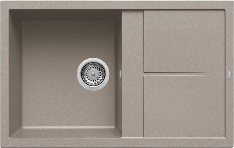 Elleci Unico 300 zlewozmywak 1 komora z ociekaczem wpuszczana w blat G43 tortora Granitek LGU30043