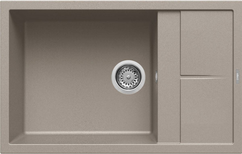 Elleci Unico 310 zlewozmywak 1 komora z ociekaczem wpuszczana w blat G43 tortora Granitek LGU31043