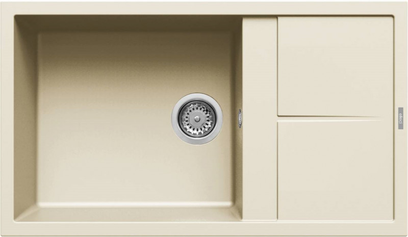 Elleci Unico 410 zlewozmywak 1 komora z ociekaczem wpuszczana w blat G62 biały antyczny Granitek LGU41062