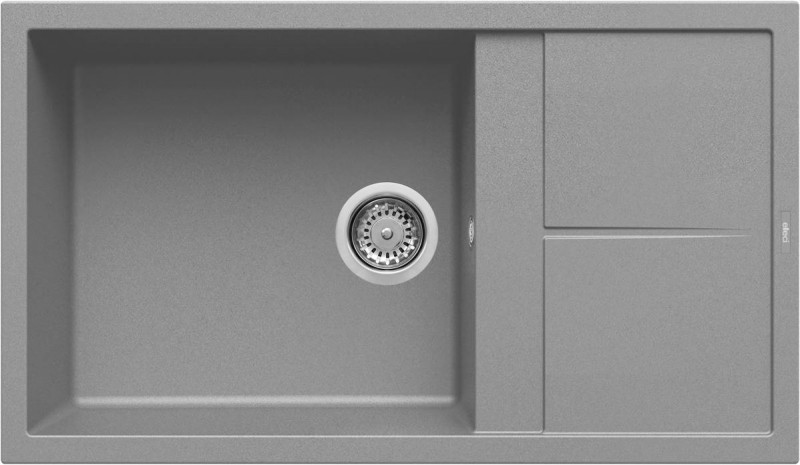 Elleci Unico 410 zlewozmywak 1 komora z ociekaczem wpuszczana w blat G48 cement Granitek LGU41048