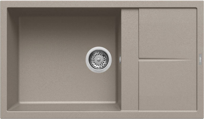 Elleci Unico 410 zlewozmywak 1 komora z ociekaczem wpuszczana w blat G43 tortora Granitek LGU41043