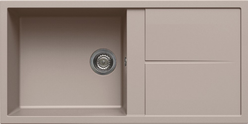 Elleci Unico 480 zlewozmywak 1 komora z ociekaczem wpuszczana w blat G43 tortora Granitek LGU48043