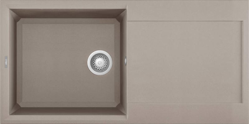 Elleci Easy 480 zlewozmywak 1 komora z ociekaczem wpuszczany w blat G43 tortora Granitek LGY48043