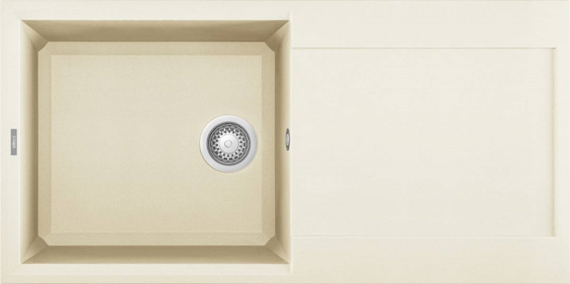 Elleci Easy 480 zlewozmywak 1 komora z ociekaczem wpuszczany w blat G62 biały antyczny Granitek LGY48062