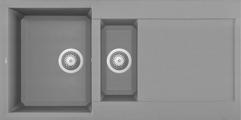 Elleci Easy 475 zlewozmywak 1,5 komory z ociekaczem wpuszczany w blat G48 cement Granitek LGY47548