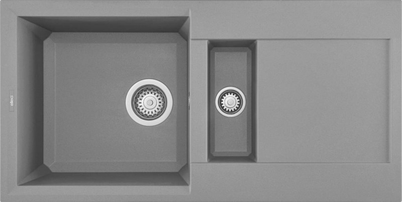 Elleci Easy 425 zlewozmywak 1,5 komory z ociekaczem wpuszczany w blat G48 cement Granitek LGY42548