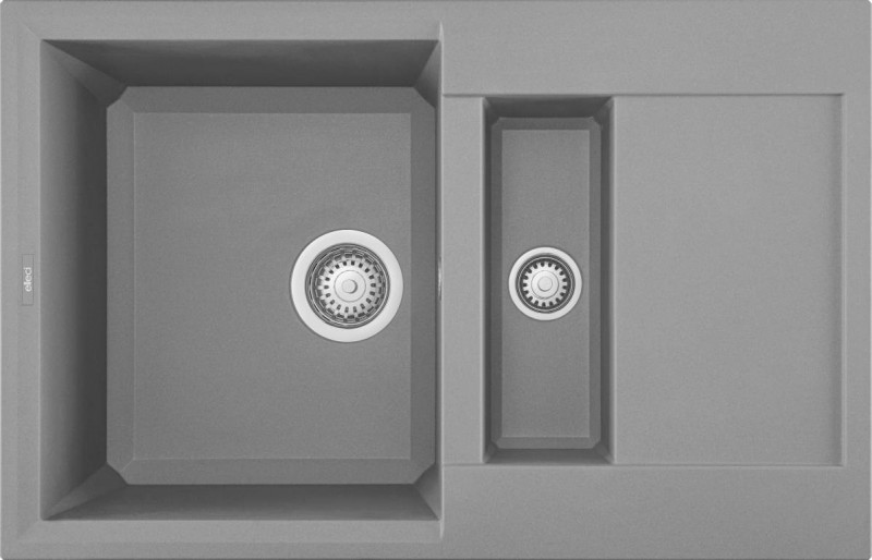 Elleci Easy 325 zlewozmywak 1,5 komory z ociekaczem wpuszczany w blat G48 cement Granitek LGY32548