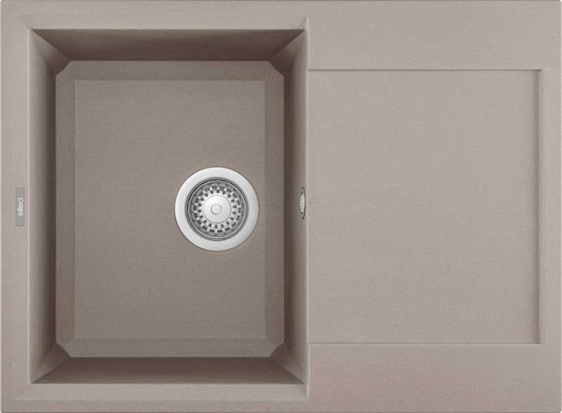 Elleci Easy 135 zlewozmywak 1 komora z ociekaczem wpuszczany w blat G43 tortora Granitek LGY13543