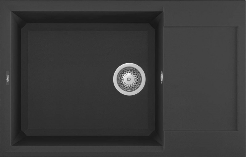 Elleci Easy 310 zlewozmywak 1 komora z ociekaczem wpuszczany w blat G40 czarny Granitek LGY31040