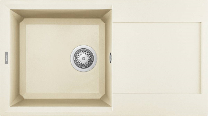 Elleci Easy 290 zlewozmywak 1 komora z ociekaczem wpuszczany w blat G62 biały antyczny Granitek LGY29062