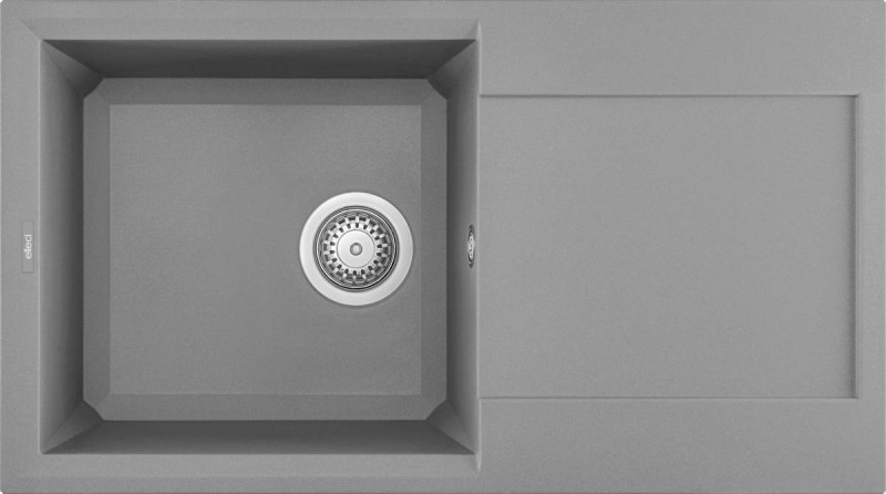 Elleci Easy 290 zlewozmywak 1 komora z ociekaczem wpuszczany w blat G48 cement Granitek LGY29048