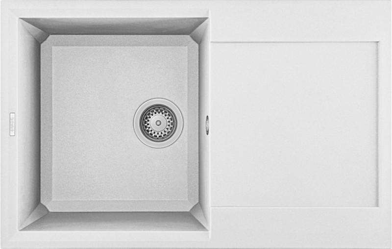 Elleci Easy 300 zlewozmywak 1 komora z ociekaczem wpuszczany w blat G68 biały Granitek LGY30068