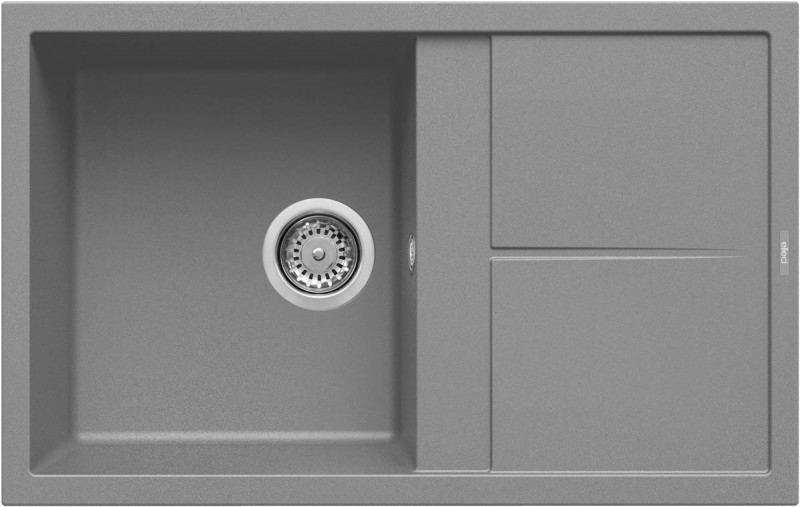 Elleci Unico 300 zlewozmywak 1 komora z ociekaczem wpuszczana w blat M73 titanium Metaltek LMU30073