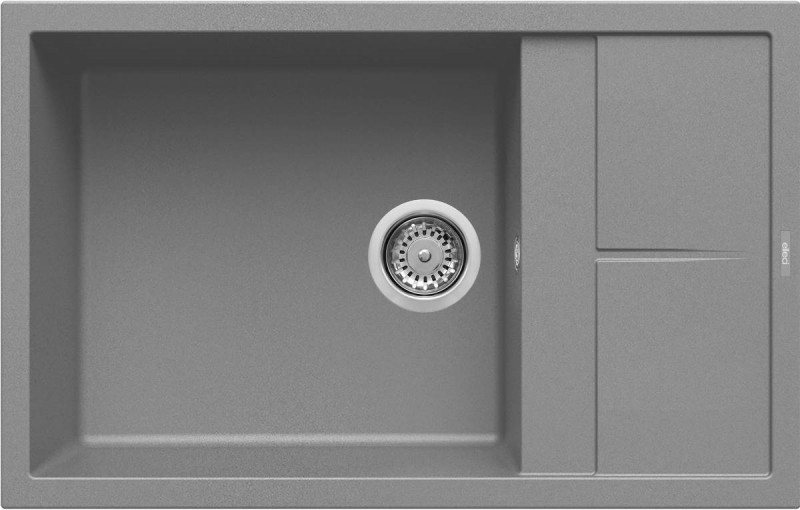 Elleci Unico 310 zlewozmywak 1 komora z ociekaczem wpuszczana w blat M73 titanium Metaltek LMU31073