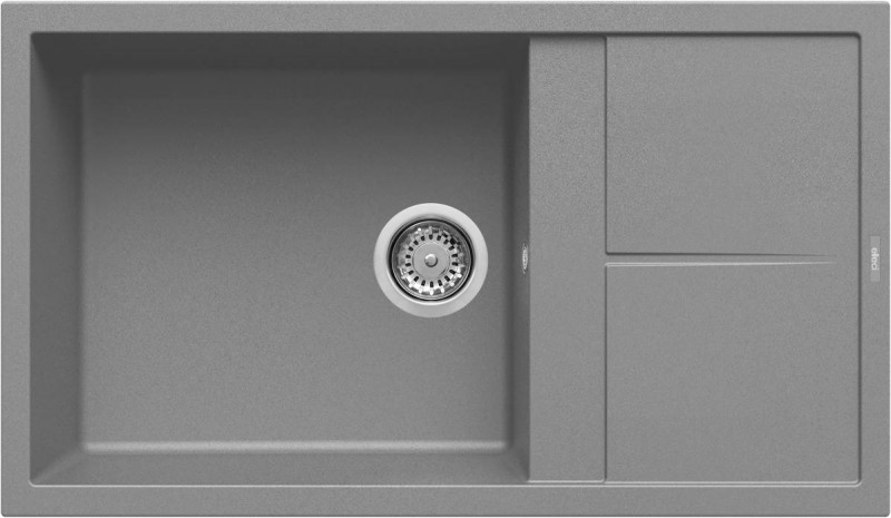 Elleci Unico 410 zlewozmywak 1 komora z ociekaczem wpuszczana w blat M73 titanium Metaltek LMU41073