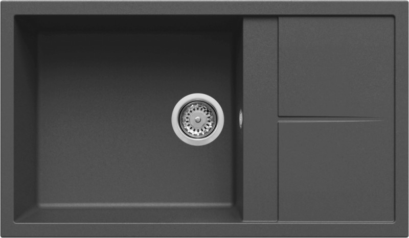 Elleci Unico 410 zlewozmywak 1 komora z ociekaczem wpuszczana w blat M70 ghisa Metaltek LMU41070