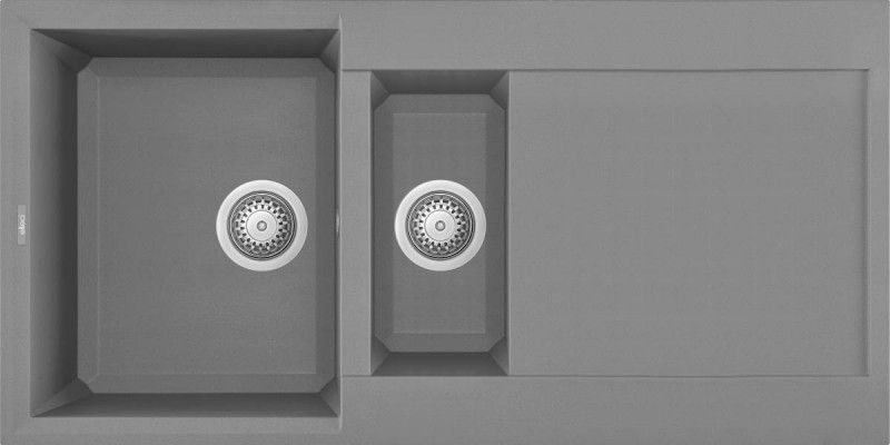 Elleci Easy 475 zlewozmywak 1,5 komory z ociekaczem wpuszczany w blat M73 titanium Metaltek LMY47573