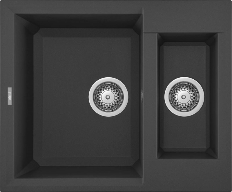 Elleci Easy 150 zlewozmywak 1,5 komory bez ociekacza wpuszczany w blat M70 ghisa Metaltek LMY15070