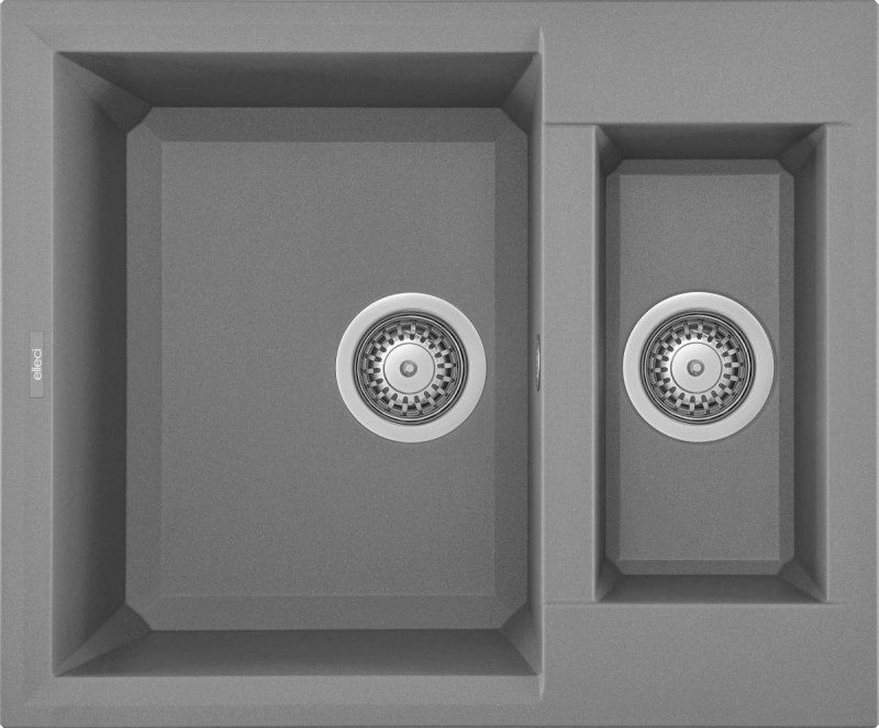 Elleci Easy 150 zlewozmywak 1,5 komory bez ociekacza wpuszczany w blat M73 titanium Metaltek LMY15073