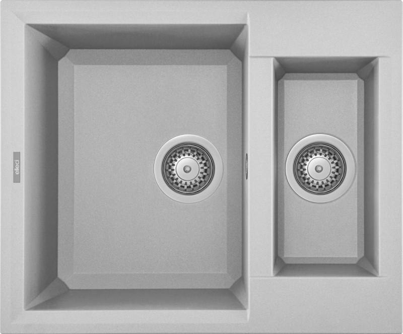 Elleci Easy 150 zlewozmywak 1,5 komory bez ociekacza wpuszczany w blat M79 aluminium Metaltek LMY15079