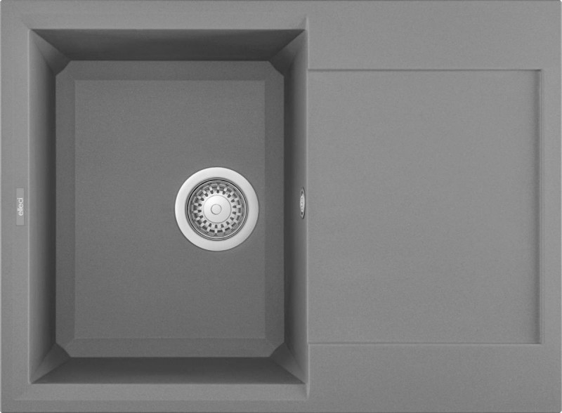 Elleci Easy 135 zlewozmywak 1 komora z ociekaczem wpuszczany w blat M73 titanium Metaltek LMY13573