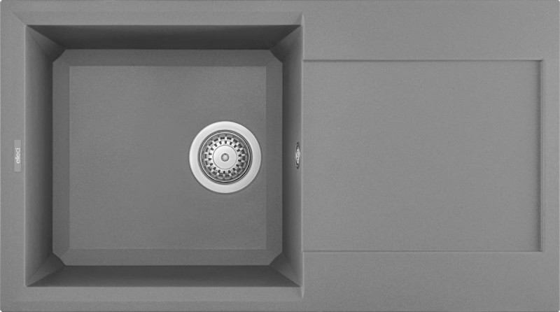 Elleci Easy 290 zlewozmywak 1 komora z ociekaczem wpuszczany w blat M73 titanium Metaltek LMY29073