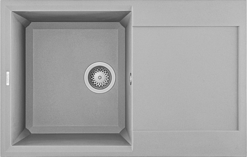 Elleci Easy 300 zlewozmywak 1 komora z ociekaczem wpuszczany w blat M79 aluminium Metaltek LMY30079