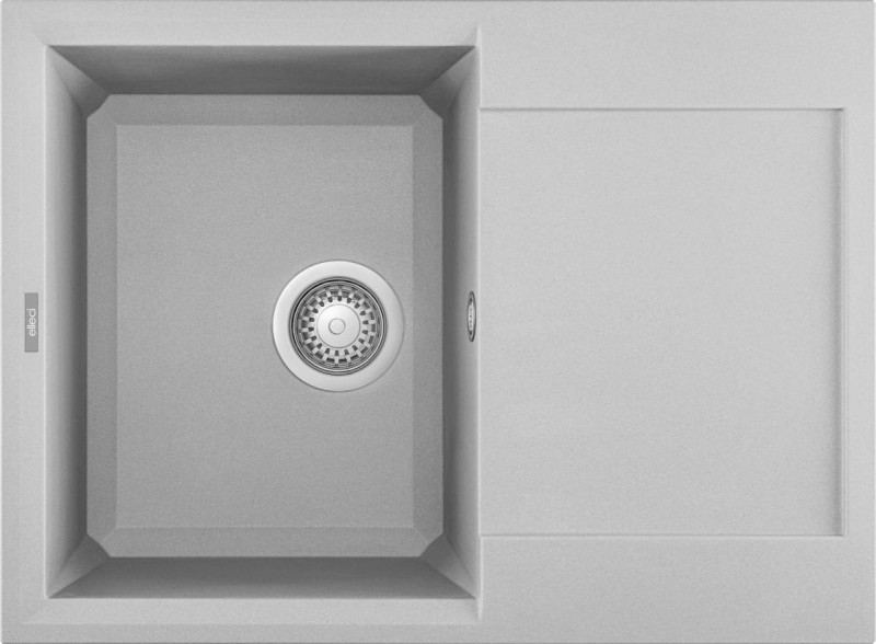 Elleci Easy 135 zlewozmywak 1 komora z ociekaczem wpuszczany w blat M79 aluminium Metaltek LMY13579