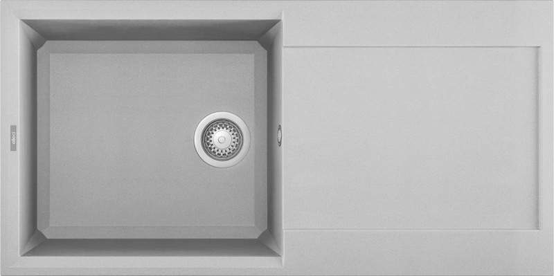 Elleci Easy 480 zlewozmywak 1 komora z ociekaczem wpuszczany w blat M79 aluminium Metaltek LMY48079