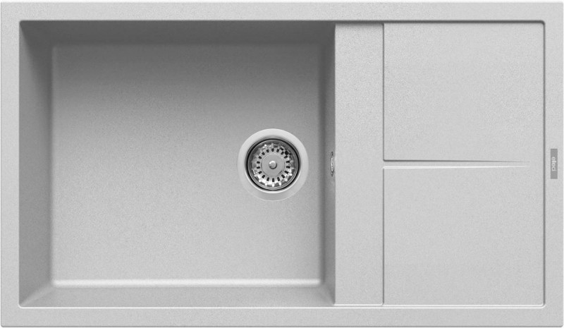 Elleci Unico 410 zlewozmywak 1 komora z ociekaczem wpuszczana w blat M79 aluminium Metaltek LMU41079