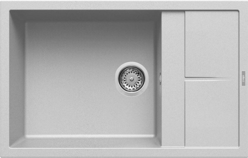 Elleci Unico 310 zlewozmywak 1 komora z ociekaczem wpuszczana w blat M79 aluminium Metaltek LMU31079
