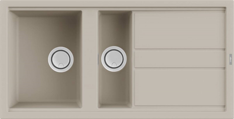 Elleci Best 475 zlewozmywak 1,5 komory z ociekaczem wpuszczany w blat K95 szampan KeratekPlus LKB47595