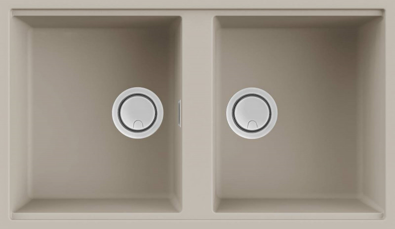 Elleci Best 450 zlewozmywak 2 komory podwieszany w blat K95 szampan KeratekPlus LKB45095BSO