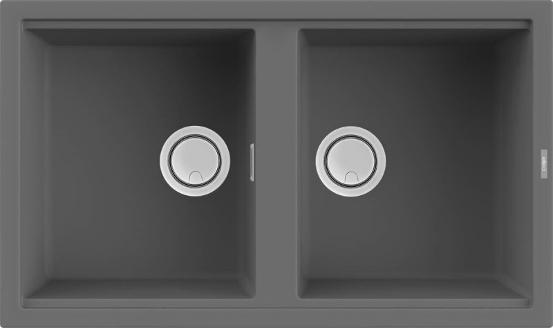Elleci Best 450 zlewozmywak 2 komory wpuszczany w blat K99 ciemnoszary KeratekPlus LKB45099