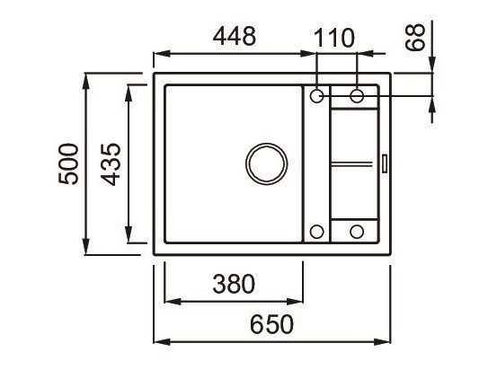 Elleci Unico 125  zlewozmywak 1 komora z ociekaczem wpuszczana w blat K96 biały KeratekPlus LKU12596