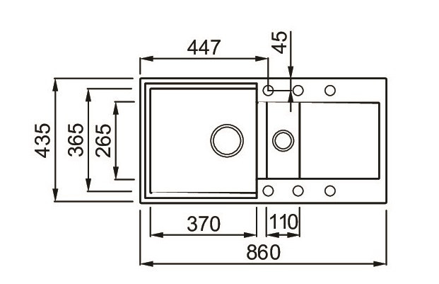 Elleci Easy 425 zlewozmywak 1,5 komory z ociekaczem wpuszczany w blat G62 biały antyczny Granitek LGY42562