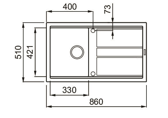 Elleci Best 400 zlewozmywak 1 komora z ociekaczem wpuszczana w blat K96 biały KeratekPlus LKB40096