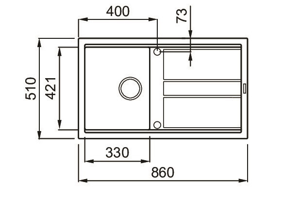 Elleci Best 400 zlewozmywak 1 komora z ociekaczem wpuszczana w blat K97 jasnoszary KeratekPlus LKB40097