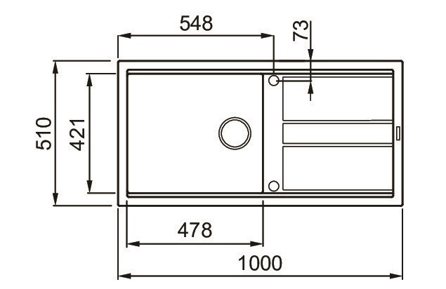 Elleci Best 480 zlewozmywak 1 komora z ociekaczem wpuszczana w blat K95 szampan KeratekPlus LKB48095