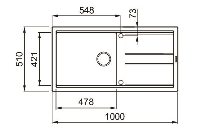 Elleci Best 480 zlewozmywak 1 komora z ociekaczem wpuszczana w blat K97 jasnoszary KeratekPlus LKB48097