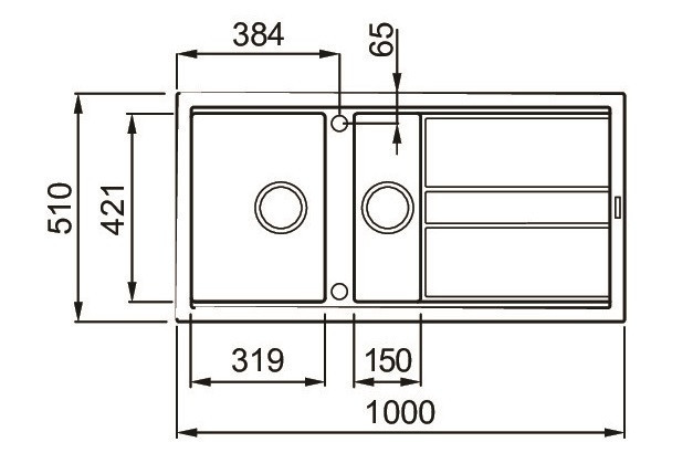 Elleci Best 475 zlewozmywak 1,5 komory z ociekaczem wpuszczany w blat K96 biały KeratekPlus LKB47596