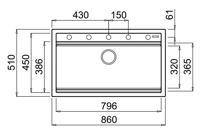 Elleci Best 360 zlewozmywak 1 komora wpuszczana w blat K95 szampan KeratekPlus LKB36095
