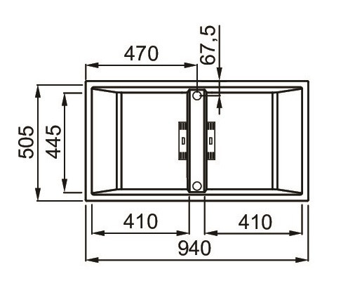 Elleci Dogma 90 zlewozmywak 2 komory wpuszczane w blat K96 biały KeratekPlus EKD09096M