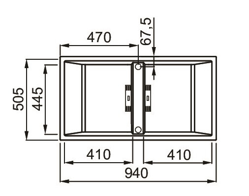 Elleci Dogma 90 zlewozmywak 2 komory wpuszczane w blat K99 ciemnoszary KeratekPlus EKD09099M