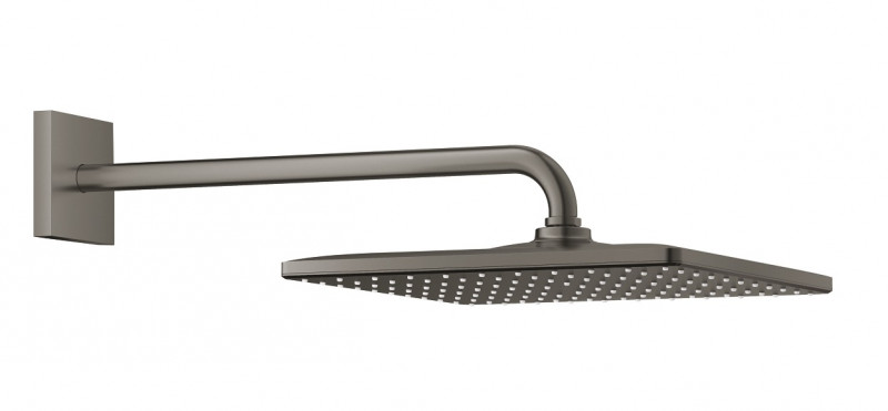 Grohe Rainshower 310 Mono Cube deszczownica kwadratowa 31x31 z ramieniem ściennym 1 strumień grafit szczotkowany Brushed Hard Graphite 26564AL0