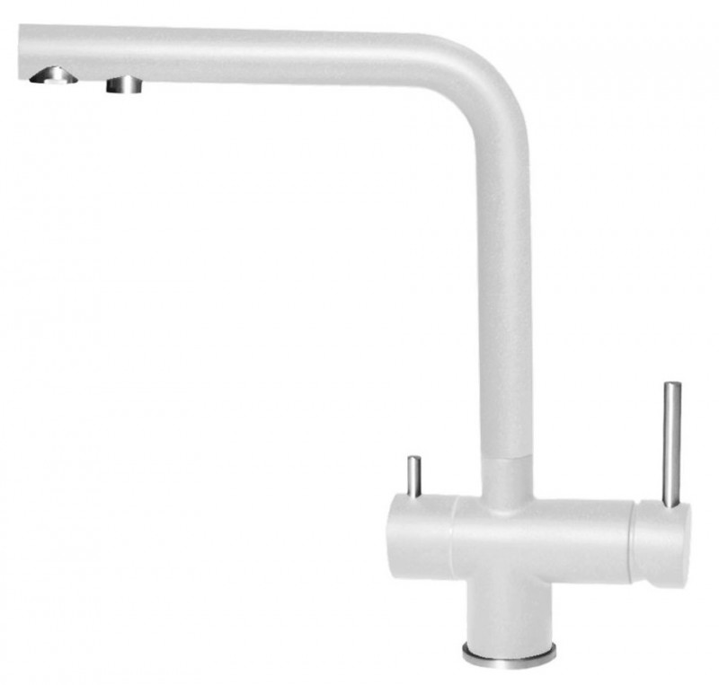 Elleci Tourmaline bateria kuchenna zlewozmywakowa do wody filtrowanej Granitek G68 biały MGKTOU68