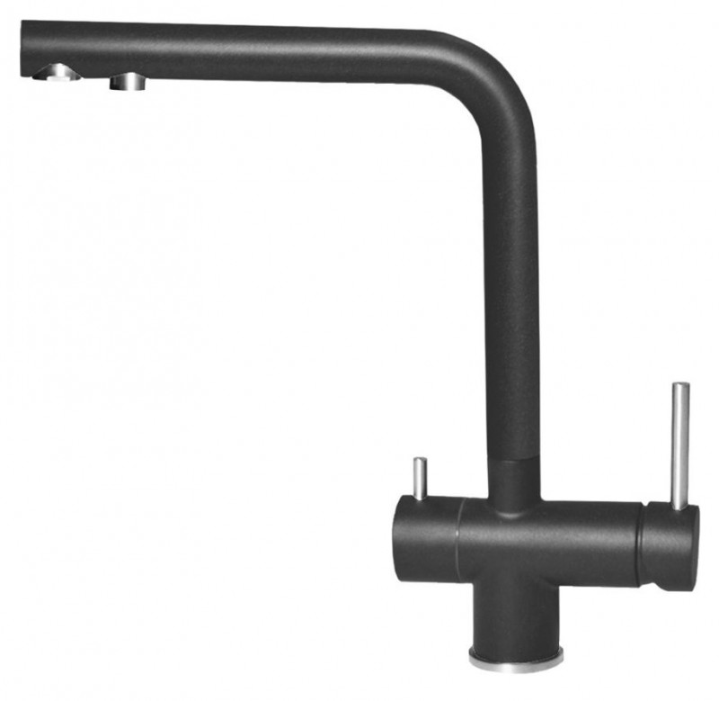 Elleci Tourmaline bateria kuchenna zlewozmywakowa do wody filtrowanej Granitek G40 czarny MGKTOU40