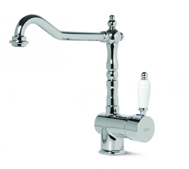 Elleci Rio bateria kuchenna retro z obrotową wylewką chrom MIKRIOCR