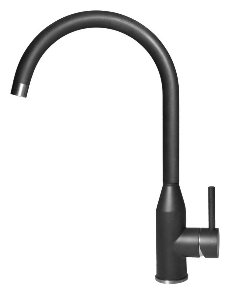 Elleci Adige bateria kuchenna zlewozmywakowa z obrotową wylewką Keratek K86 czarny MKKADI86