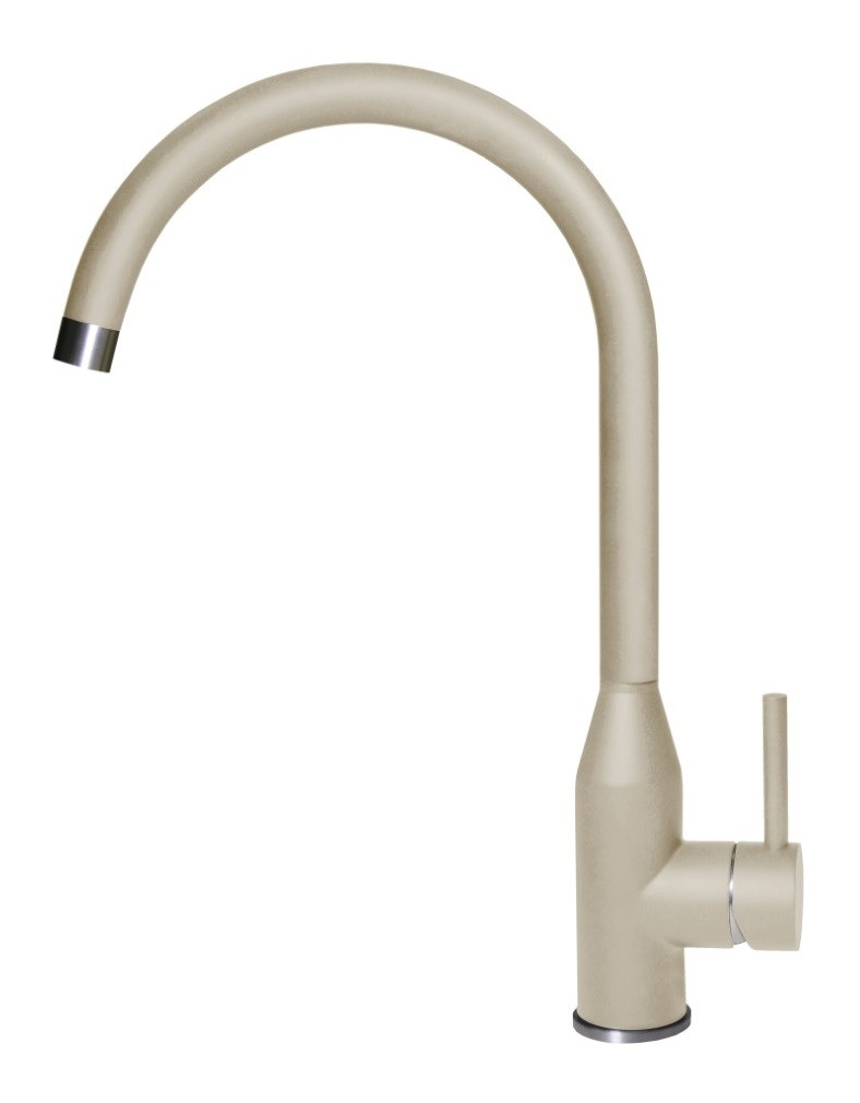 Elleci Adige bateria kuchenna zlewozmywakowa z obrotową wylewką Keratek K95 szampański MKKADI95